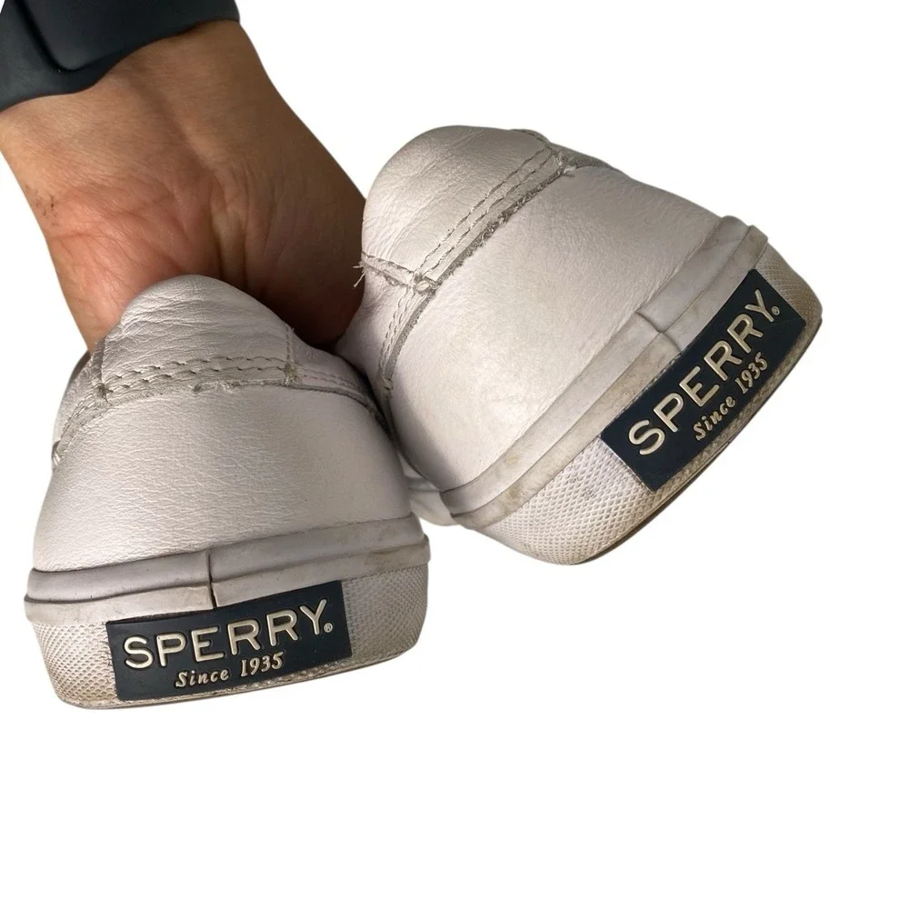 Sperry Top Sider Sneaker Womens 8.5 White Seacoast Core Lace‎ Up Leather